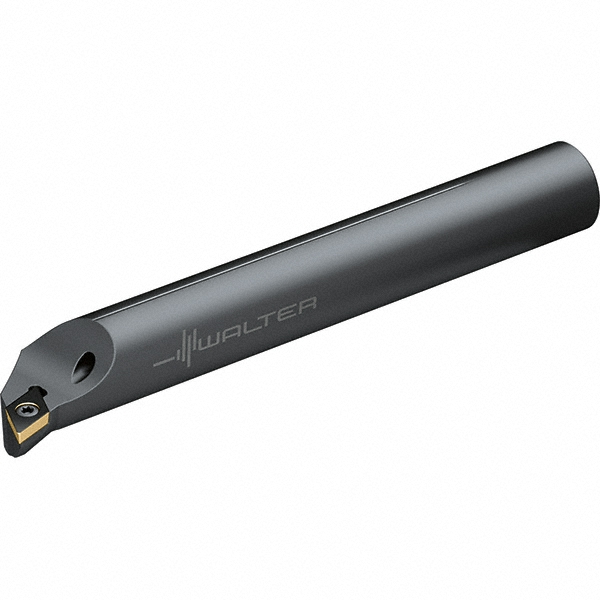 Walter Indexable Boring Bar: A12M-SDQCR07-R, 16.00 mm Min Bore, 12.00 mm Shank Dia, 0 deg Lead, Steel - 5204657