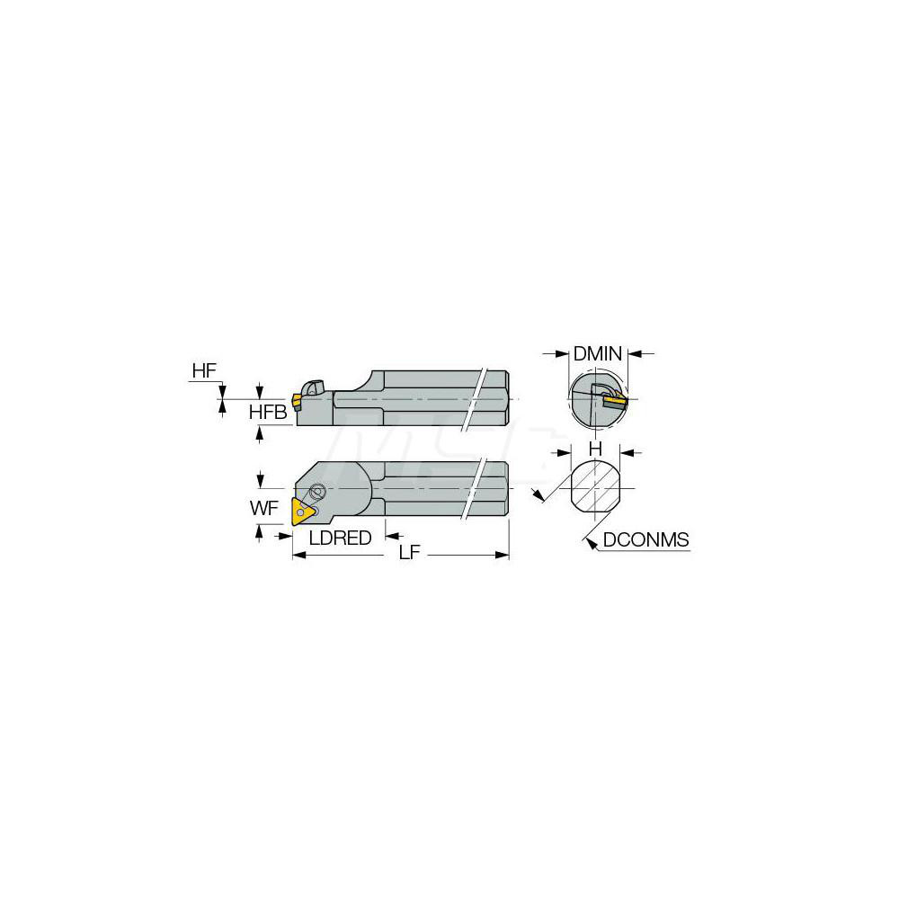 Iscar Indexable Boring Bar: A-MTFNR 24-4 COM, 2.0620" Min Bore, Right Hand - 3600811