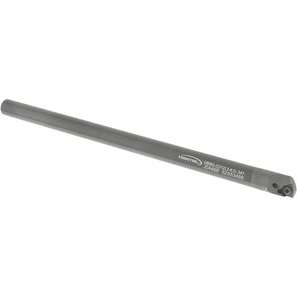 Hertel Indexable Boring Bar: HBBG-C312L3-6.0-.347, 0.3470" Min Bore, Left Hand, Solid Carbide - H08614836