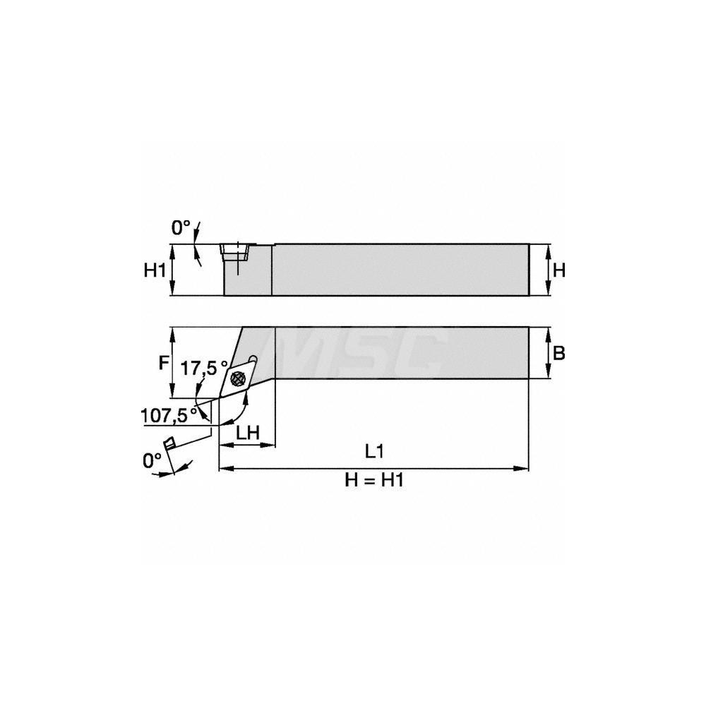 Kennametal Indexable Turning Toolholder: SDHCR1616H11, Screw - 1097841