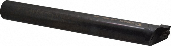 Kennametal Indexable Boring Bar: A28NER3, 2.25" Min Bore Dia, Right Hand Cut, 1-3/4" Shank Dia, 3 ° Lead Angle, Steel - 1094841