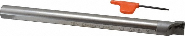 Kennametal Indexable Boring Bar: L10R-STFPR2, 0.7700" Min Bore, Right Hand, Heavy Metal - 3331080
