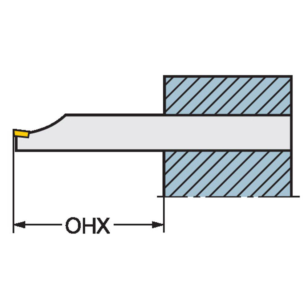 Sandvik Coromant Indexable Boring Bar: A24T-DCLNR4, 44.70 mm Min Bore, Right Hand, 38.10 mm Shank Dia, -6 deg Lead, Steel - 5727609