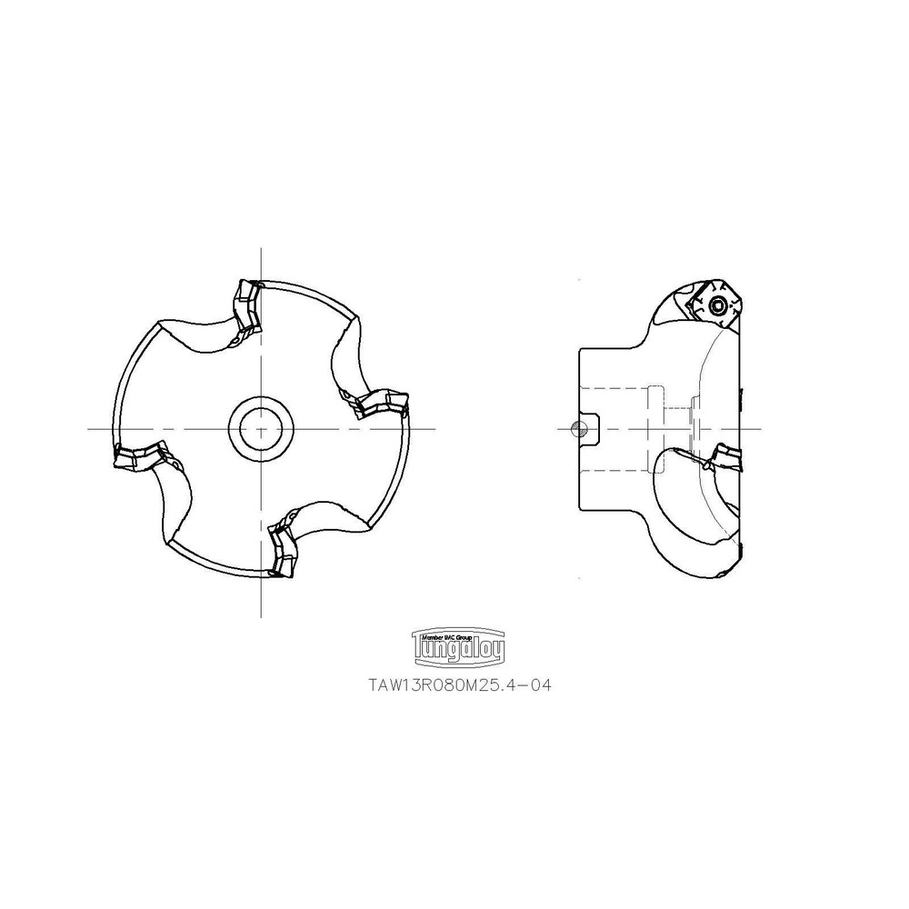 Tungaloy Indexable Boring Bar: A08-SDQCR2-D11, 0.6880" Min Bore, Right Hand, 107.5 deg Lead, Steel (Shank) - 6850456