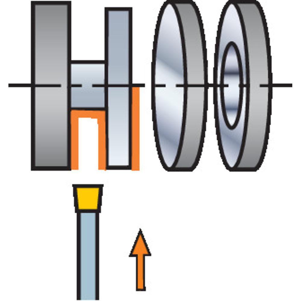 Sandvik Coromant Indexable Grooving Toolholder: R151.21-2525-30, Internal, Right Hand - 5741749
