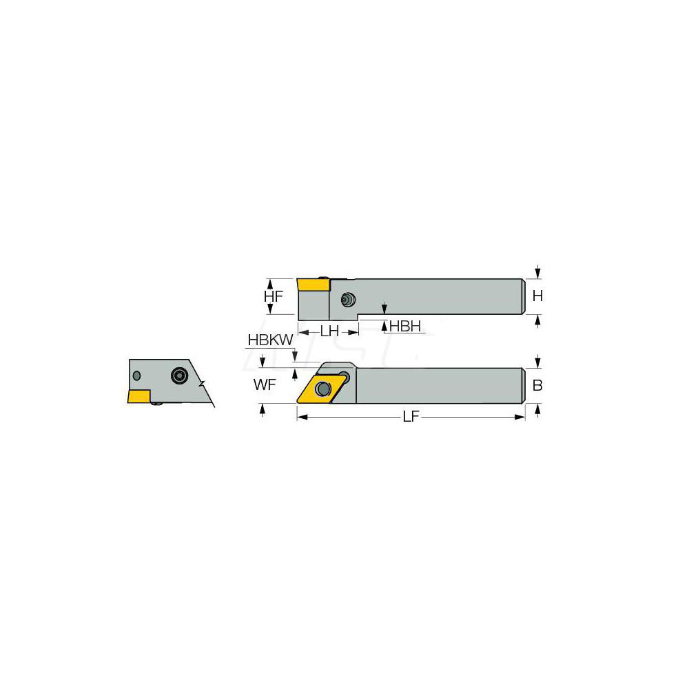 Iscar Indexable Turning Toolholder: PDACR 10-3S, Lever - 3602236
