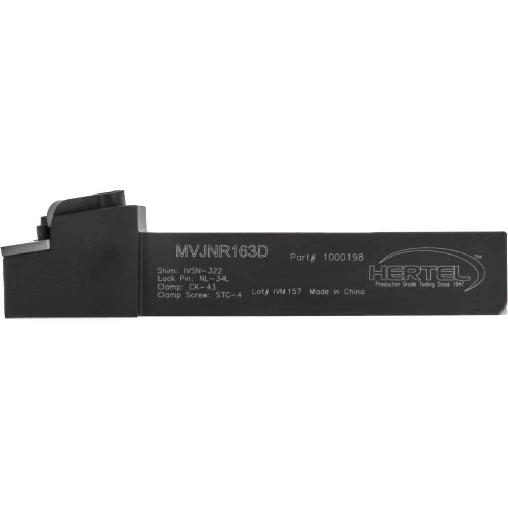 Hertel Indexable Turning Toolholder: MVJNR163D 1" SHANK, Clamp & Screw - 1000198
