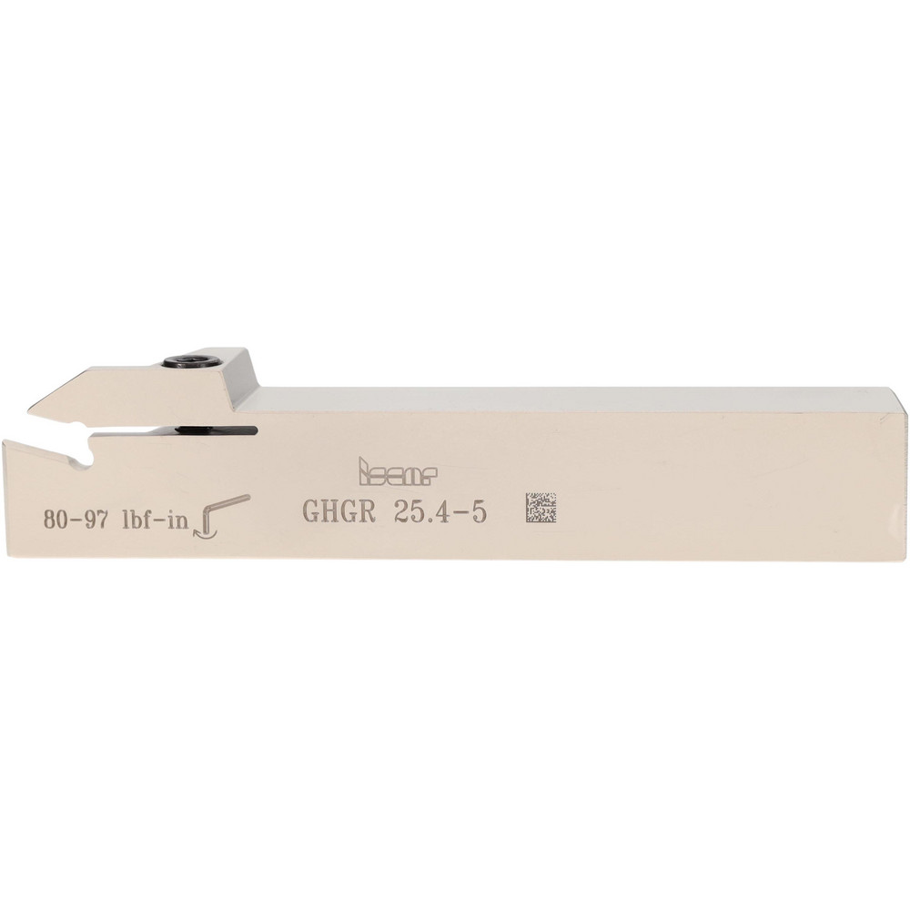 Iscar Indexable Grooving-Cutoff Toolholder: GHGR 25.4-5, 0.185 to 1/4" Groove Width, 1" Max Depth of Cut, Right Hand - 2800269
