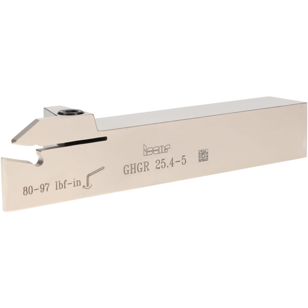 Iscar Indexable Grooving-Cutoff Toolholder: GHGR 25.4-5, 0.185 to 1/4" Groove Width, 1" Max Depth of Cut, Right Hand - 2800269