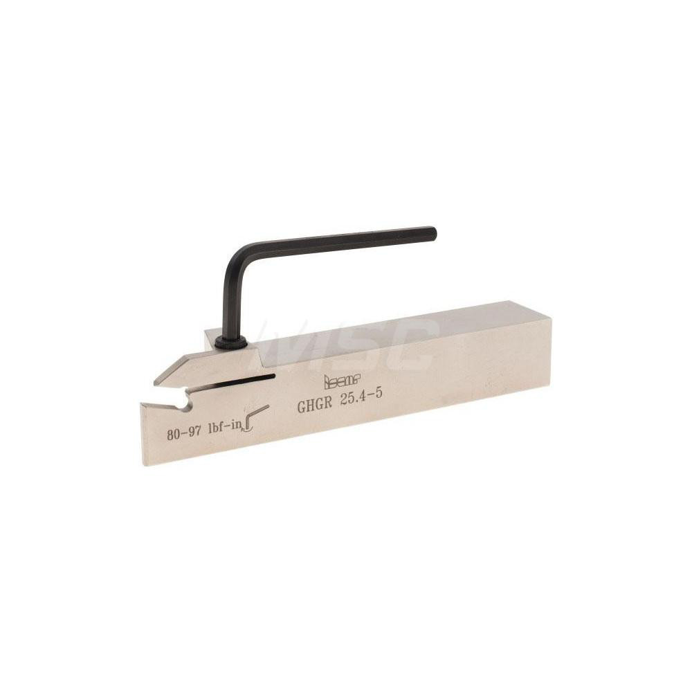 Iscar Indexable Grooving-Cutoff Toolholder: GHGR 25.4-5, 0.185 to 1/4" Groove Width, 1" Max Depth of Cut, Right Hand - 2800269