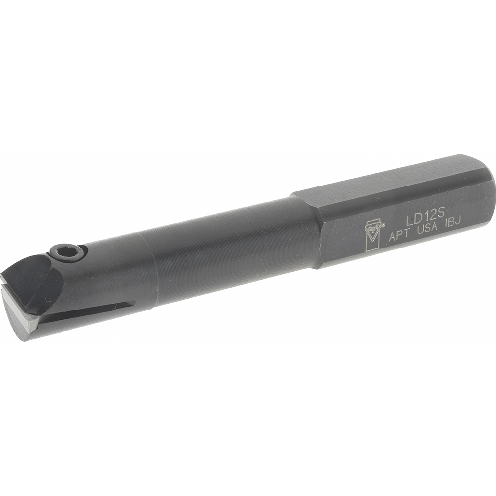 APT Indexable Boring Bar: LC12S 5/8 X4 1/2 INDEX, 3/4" Min Bore, 5/8" Shank Dia, 0 deg Lead - LC12S