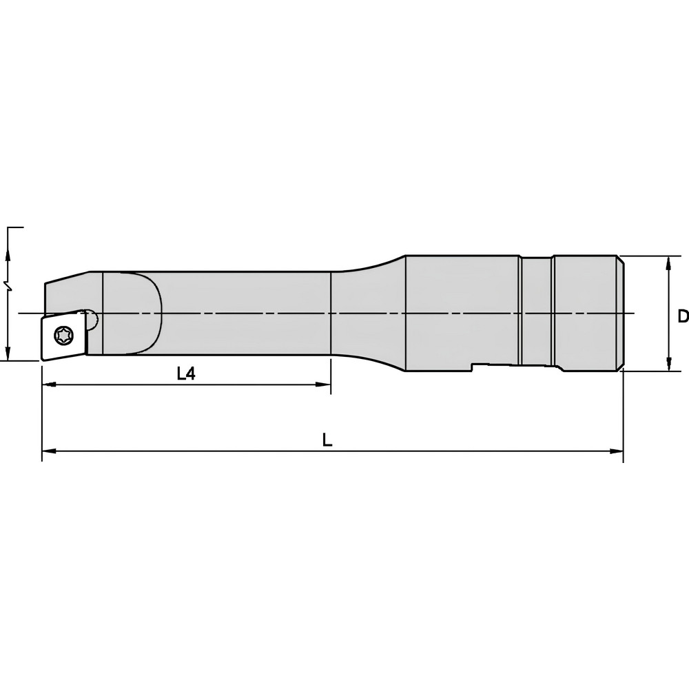 Kennametal Indexable Boring Bar: KRBB16SCLDRS406A, 6.00 mm Min Bore, 16.00 mm Shank Dia - 1522062