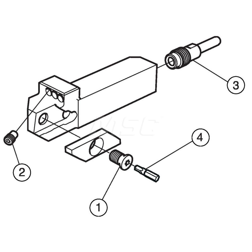 Sandvik Coromant Indexable Grooving Toolholder: QS-SMALL083XHP-M, External, Left Hand - 6900612