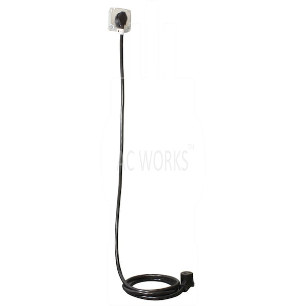 Ac Works STW; Cold Weather Extension Cord, 10 AWG, Indoor/Outdoor, 10/4, 1 Outlets, 14-30R, Black, Rubber - 1430PR-010