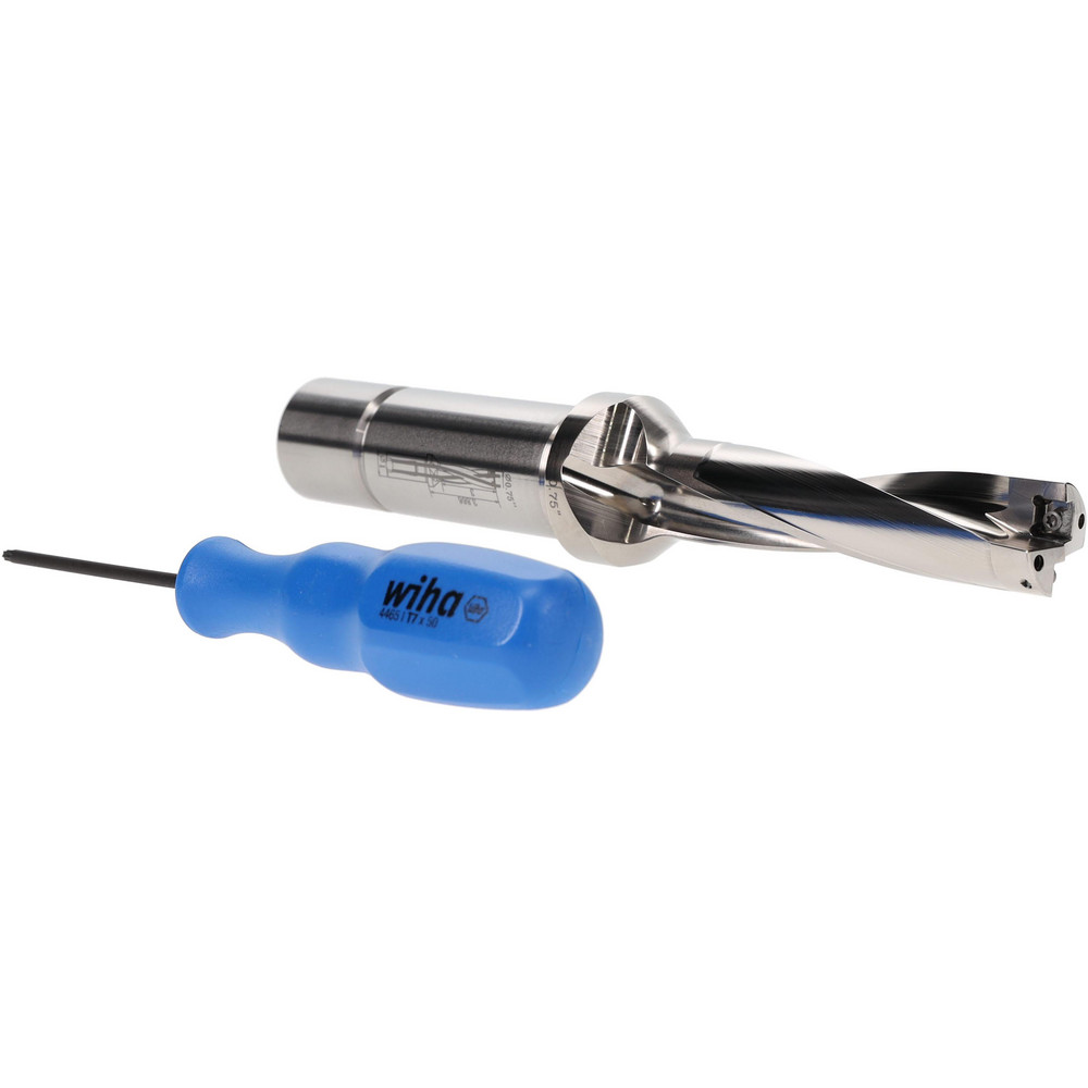 Seco Indexable Insert Drill: SD524-0750-300-1000R7C, 3/4" Max Dia, 3" Max Depth, 4xD, 1" Shank Dia - 03080287