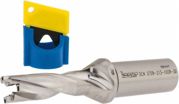 Ingersoll Cutting Tools Replaceable-Tip Drill: 0.7087 to 0.7441" Dia, 2.13" Max Depth, 1" Cylindrical Shank - 3212727