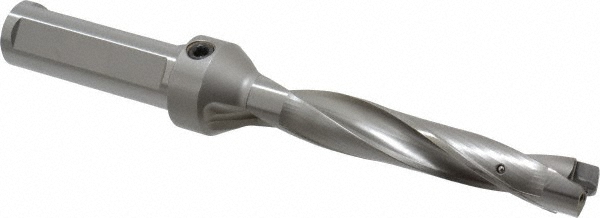 Kennametal Replaceable-Tip Drill: 9 to 18 mm Dia, 42 mm Max Depth, 18 mm Weldon Flat Shank - 6953895