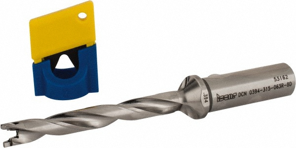 Ingersoll Cutting Tools Replaceable-Tip Drill: 0.3937 to 0.4094" Dia, 1.97" Max Depth, 5/8" Cylindrical Shank - 3212681