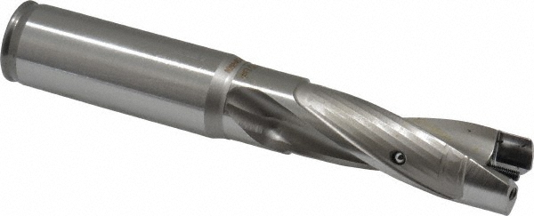Kennametal Replaceable-Tip Drill: 16.67 to 17.17 mm Dia, 166.62 mm Max Depth, 19.05 mm Straight-Cylindrical Shank - 1729876
