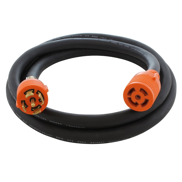 Ac Works SOOW; Cold Weather Extension Cord, 10 AWG, Indoor/Outdoor, 10/5, 1 Outlets, Black, Rubber, Nylon - L2130PR-025