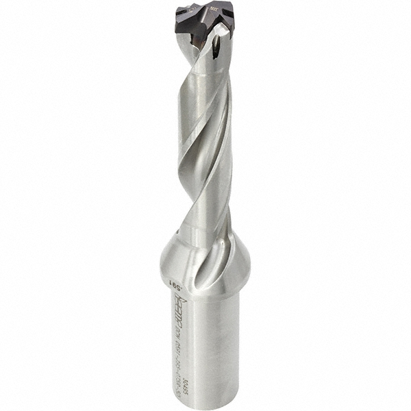 Iscar Replaceable-Tip Drill: 18 to 18.9 mm Dia, 93.9 mm Max Depth, 25 mm Flatted Shank - 3335719