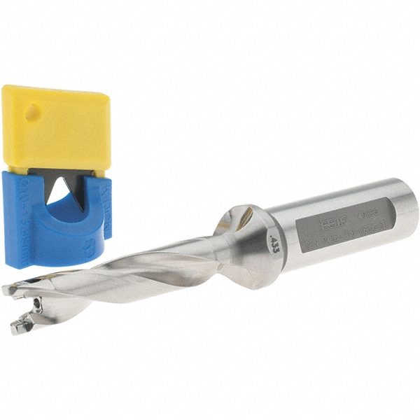 Iscar Replaceable-Tip Drill: 18 to 18.9 mm Dia, 93.9 mm Max Depth, 25 mm Flatted Shank - 3335719