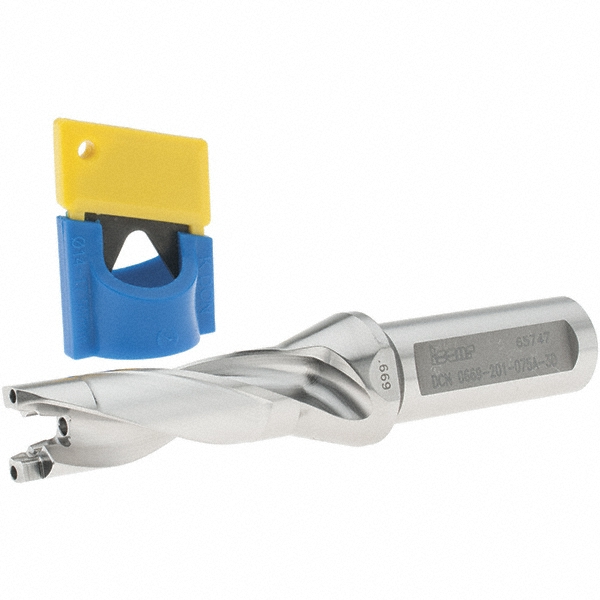 Iscar Replaceable-Tip Drill: 18 to 18.9 mm Dia, 93.9 mm Max Depth, 25 mm Flatted Shank - 3335719