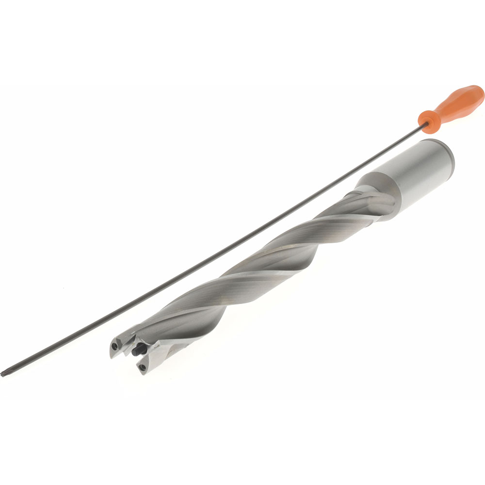 Kennametal Replaceable-Tip Drill: 14.29 to 14.5 mm Dia, 142.88 mm Max Depth, 19.05 mm Straight-Cylindrical Shank - 1798244