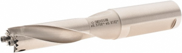 Sumitomo Replaceable-Tip Drill: 14.51 to 15.5 mm Dia, 2.126" Max Depth, 3/4" Straight-Cylindrical Shank - 5L00W0C