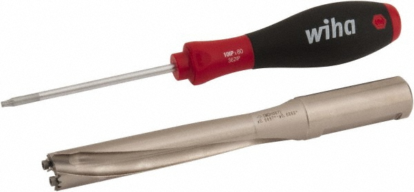 Sumitomo Replaceable-Tip Drill: 14.51 to 15.5 mm Dia, 2.126" Max Depth, 3/4" Straight-Cylindrical Shank - 5L00W0C