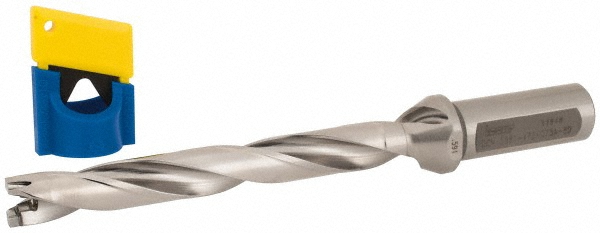 Kyocera Replaceable-Tip Drill: 15 to 15.99 mm Dia, 128 mm Max Depth, 20 mm Flange Shank - THD08652