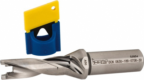 Ingersoll Cutting Tools Replaceable-Tip Drill: 0.6299 to 0.6654" Dia, 5.04" Max Depth, 3/4" Cylindrical Shank - 3212721