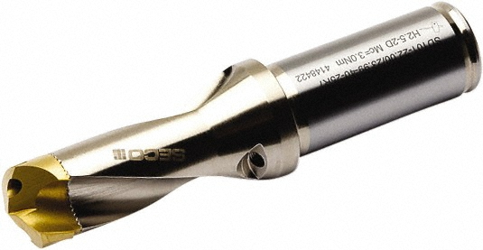 Kennametal Replaceable-Tip Drill: 8.5 to 15 mm Dia, 40 mm Max Depth, 15 mm Weldon Flat Shank - 6953894