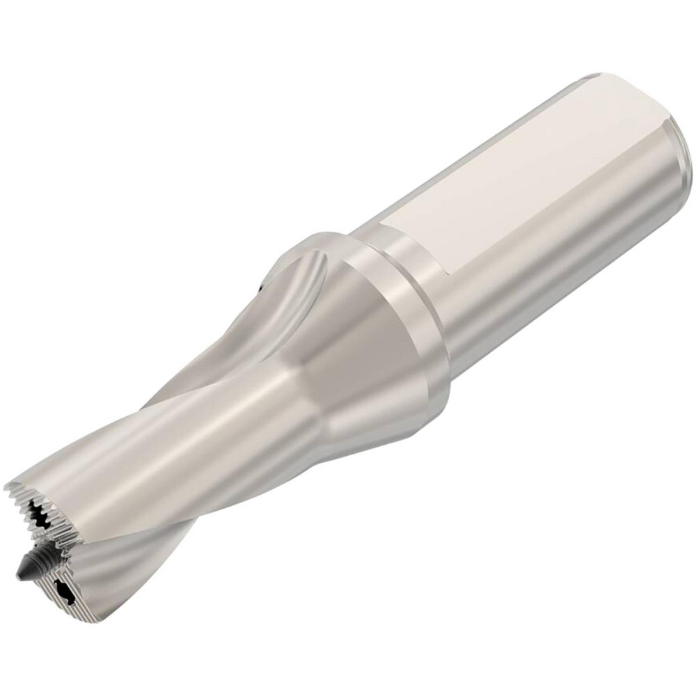Kennametal Replaceable-Tip Drill: 8.5 to 15 mm Dia, 40 mm Max Depth, 15 mm Weldon Flat Shank - 6953894
