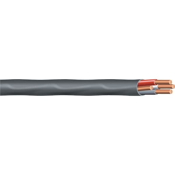 Romex NM-B, Non-Metallic Building Cable, Black, Stranded, 90 ft - 63950072