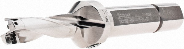 Iscar Indexable Insert Drill: DR0688-2062-075, 11/16" Max Dia, 3xD, 3/4" Shank Dia - 3201361