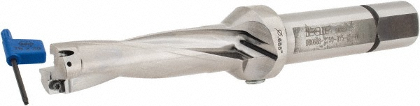 Iscar Indexable Insert Drill: DR0688-2062-075, 11/16" Max Dia, 3xD, 3/4" Shank Dia - 3201361