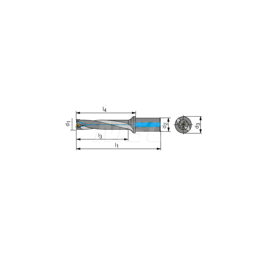 Komet Indexable Insert Drill: MD9005D150R04C20, 15.00 mm Max Dia, 75.00 mm Max Depth, 5xD, 20.00 mm Shank Dia - 10855150