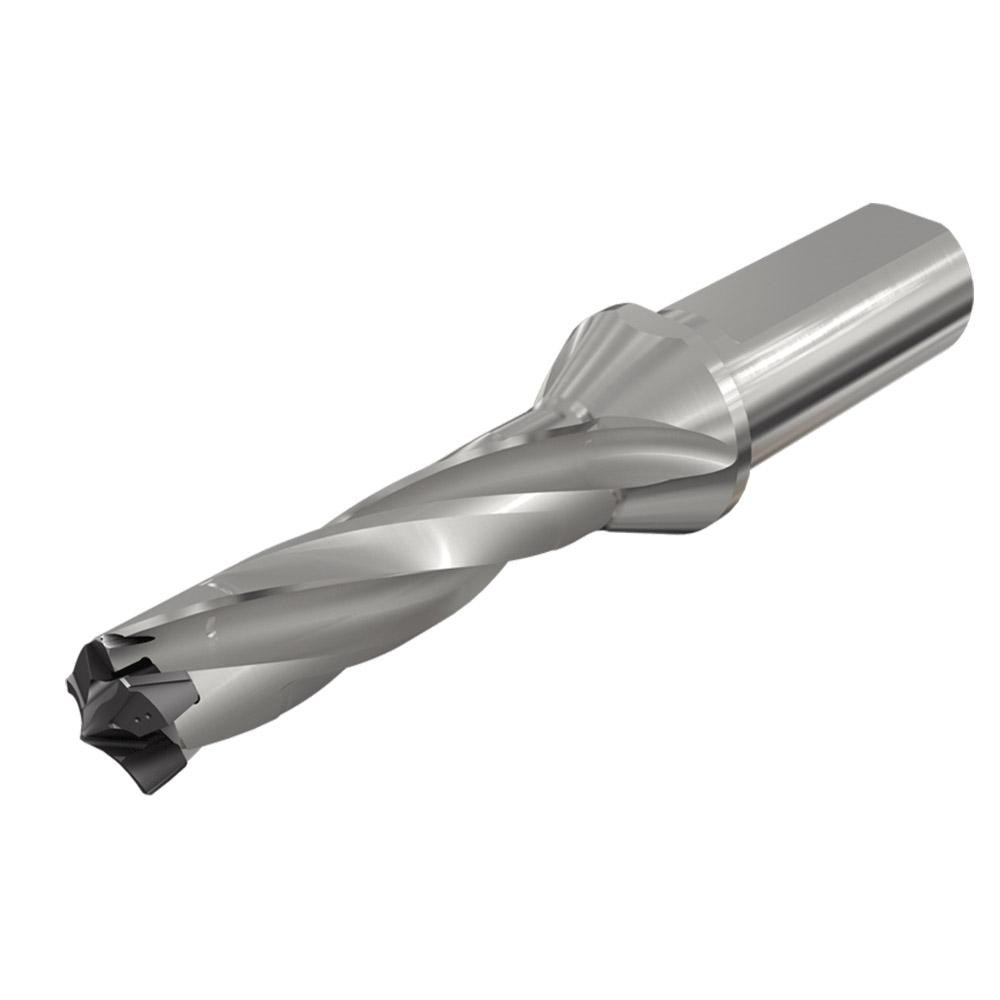 Ingersoll Cutting Tools Replaceable-Tip Drill: 20 to 20.9 mm Dia, 104 mm Max Depth, 25 mm Flatted Shank - 6334334