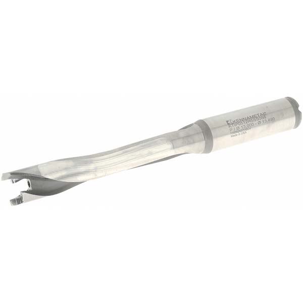 Kyocera Replaceable-Tip Drill: 13 to 13.49 mm Dia, 108 mm Max Depth, 14 mm Straight-Cylindrical Shank - THD08132