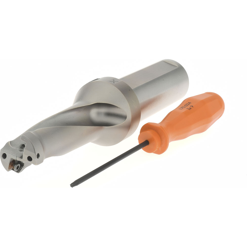Kennametal Indexable Insert Drill: DFT1000R2SSF125, 1-1/8" Max Dia, 2-1/2" Max Depth, 2.5xD, 1-1/4" Shank Dia - 1528319