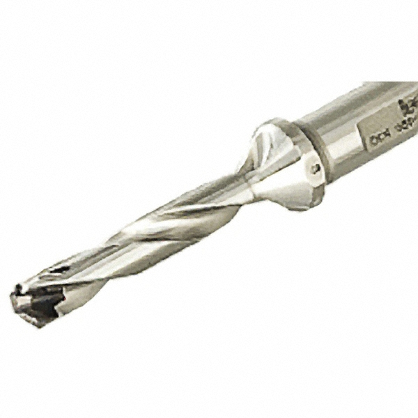 Iscar Replaceable-Tip Drill: 0.827 to 0.862" Dia, 1.42" Max Depth, 1" Flatted Shank - 3362958