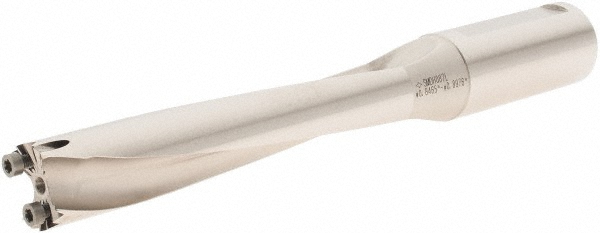 Iscar Replaceable-Tip Drill: 0.827 to 0.862" Dia, 1.42" Max Depth, 1" Flatted Shank - 3362958