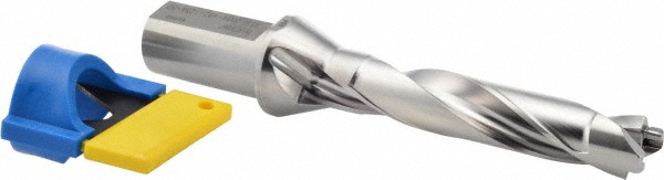 Ingersoll Cutting Tools Replaceable-Tip Drill: 0.9055 to 0.9409" Dia, 7.24" Max Depth, 1-1/4" Weldon Flat Shank - 3212802