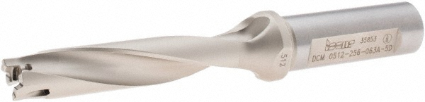 Ingersoll Cutting Tools Replaceable-Tip Drill: 0.5118 to 0.5276" Dia, 2.56" Max Depth, 5/8" Cylindrical Shank - 3212702