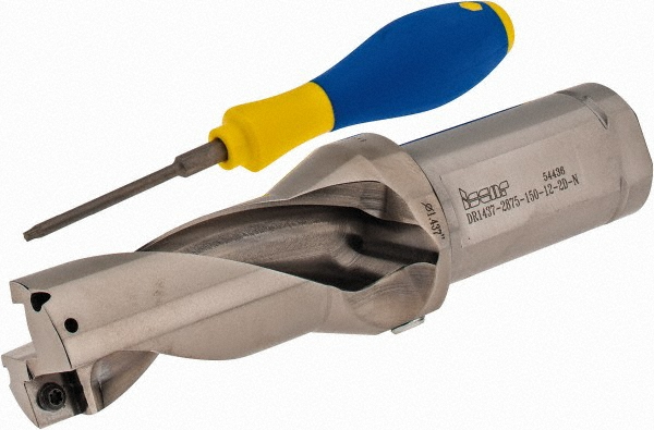 OSG Indexable Insert Drill: PDZ1437FS150A10-2D, 1-7/16" Max Dia, 2-7/8" Max Depth, 2xD, 1-1/2" Shank Dia - 52513014
