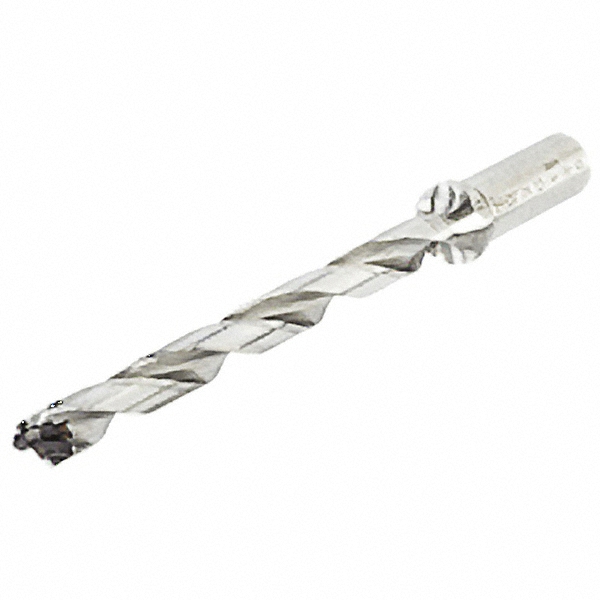 Ingersoll Cutting Tools Replaceable-Tip Drill: 0.3543 to 0.37" Dia, 4.32" Max Depth, 1/2" Cylindrical Shank - 6319426