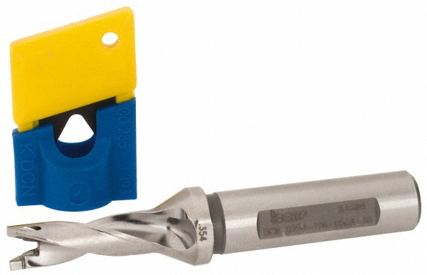 Ingersoll Cutting Tools Replaceable-Tip Drill: 0.3543 to 0.37" Dia, 4.32" Max Depth, 1/2" Cylindrical Shank - 6319426