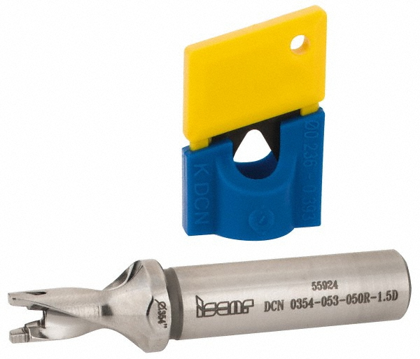 Ingersoll Cutting Tools Replaceable-Tip Drill: 0.3543 to 0.37" Dia, 4.32" Max Depth, 1/2" Cylindrical Shank - 6319426
