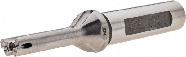 Ingersoll Cutting Tools Replaceable-Tip Drill: 0.3543 to 0.37" Dia, 4.32" Max Depth, 1/2" Cylindrical Shank - 6319426